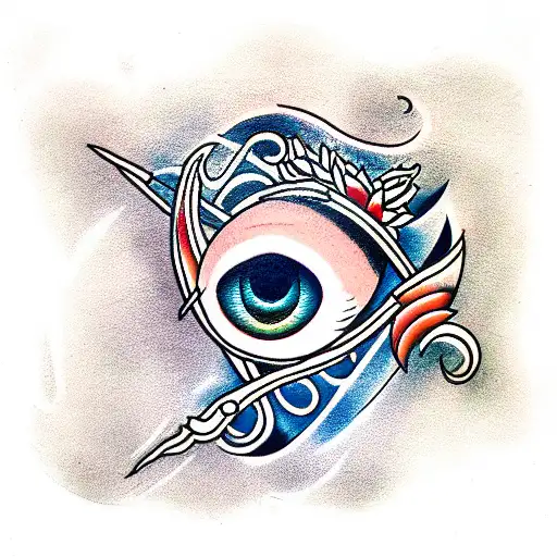 Evil Eye tattoo design idea