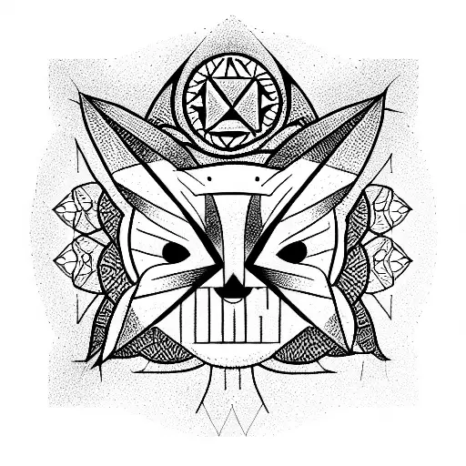 Third Eye of cat tattoo design idea