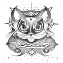 Third Eye of cat tattoo design idea