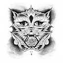 Third Eye of cat tattoo design idea