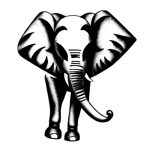 Elephant tattoo design idea