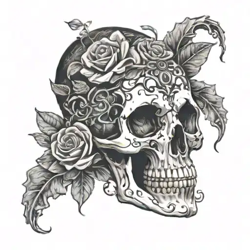 goddess of love  SKELETON skeleton heart grunge tattoo dark white design concept-art black papper black tattoo design idea