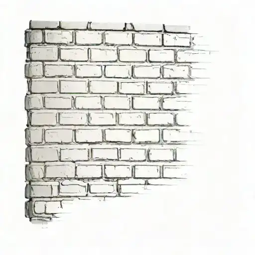 brick wall tattoo design idea