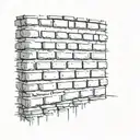 brick wall tattoo design idea
