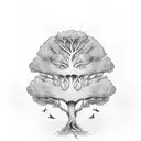 Tree, Freedom, infinite tattoo design idea