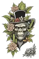Leafs, Cactus, Snow, flowers, king kong, brain, heart, hug, time, XIV, XVIII, XXII tattoo design idea