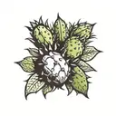prickly pear cactus  tattoo design idea