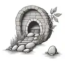 empty tomb tattoo design idea