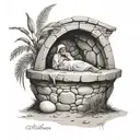  empty tomb tattoo design idea