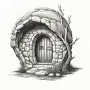  empty tomb tattoo design idea