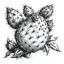 prickly pear cactus  tattoo design idea