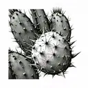prickly pear cactus  tattoo design idea