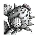 prickly pear cactus  tattoo design idea