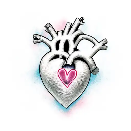 Heart with '222' on top of it tattoo design idea
