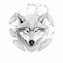 wolf in sheep's wool, pisces symbol tattoo design idea