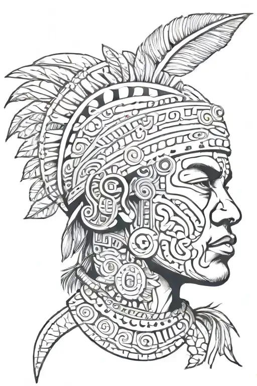 Taino tribal tattoo tattoo design idea
