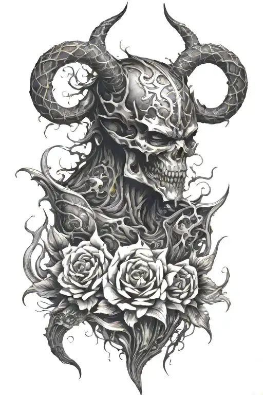Dark fantasy themed tattoo tattoo design idea