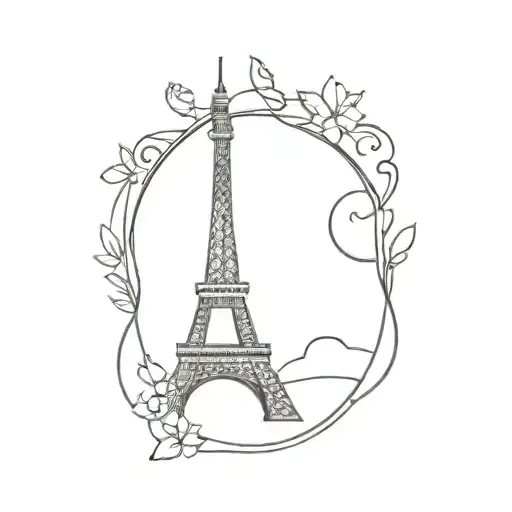 Eiffel Tower tattoo design idea