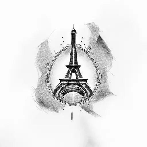 Eiffel Tower tattoo design idea