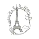 Eiffel Tower tattoo design idea