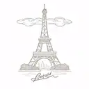 Eiffel Tower tattoo design idea