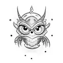 boo monsters inc rainbow  tattoo design idea