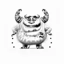 boo monsters inc rainbow  tattoo design idea