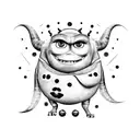 boo monsters inc rainbow  tattoo design idea