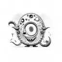 boo monsters inc rainbow  tattoo design idea