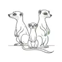 meerkat next to panda next to frog next to giraffe tattoo design idea