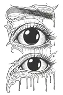 bleeding eye tattoo design idea