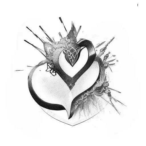 XXXTentacion lyrics forming a heart shape tattoo design idea
