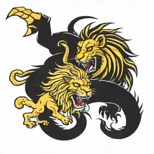 scorpion and lion tattoo design tattoo design idea