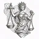 Lady Justice tattoo design idea