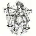 Lady Justice tattoo design idea