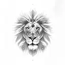 Electric Lion tattoo design idea