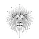 Electric Lion tattoo design idea