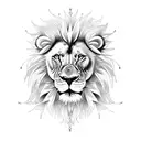 Electric Lion tattoo design idea