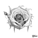 Electric Wire looking like a rose tattoo design idea