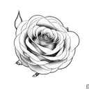 Electric Wire looking like a rose tattoo design idea