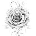 Electric Wire looking like a rose tattoo design idea