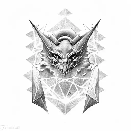 cybers sigil Bat tattoo design idea