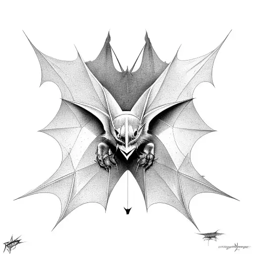 neotribal Bat tattoo design idea
