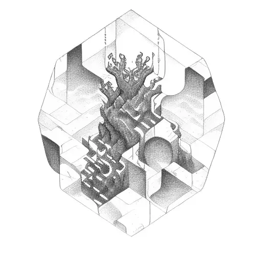 Allegory of the cave tattoo design idea