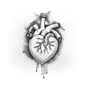 Crying Heart tattoo design idea