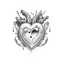Crying Heart tattoo design idea