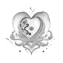 Crying Heart tattoo design idea
