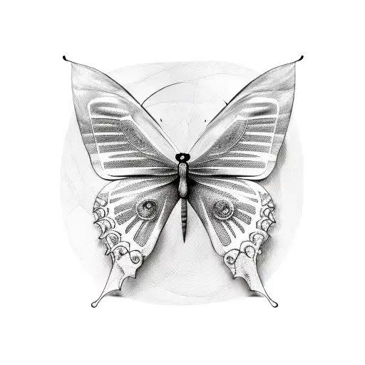 Butterfly shaped CD tattoo design idea