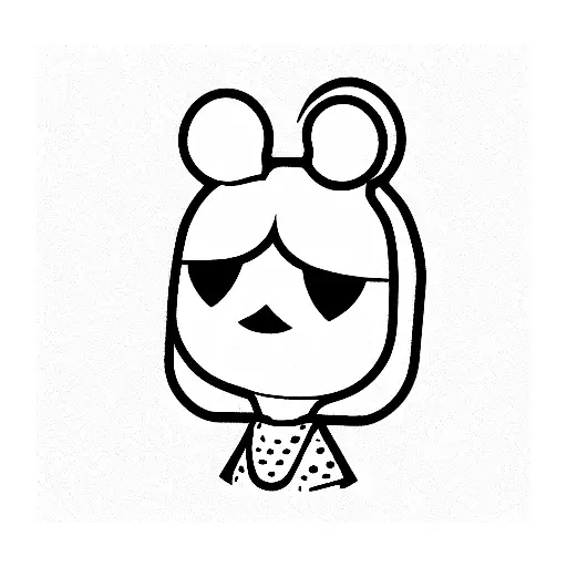 animal crossing Sasha, Pierrot and Merengue tattoo design idea