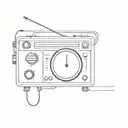 radio receiver from which notes come out tattoo design idea